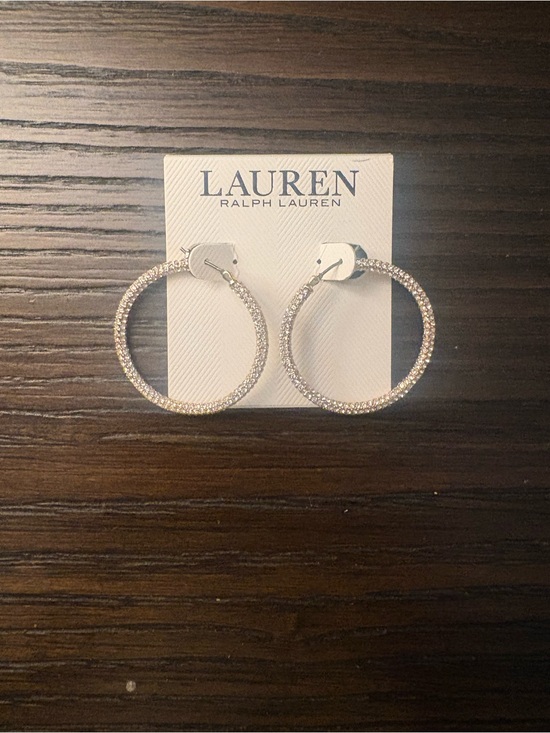 Ralph Lauren Jewelry - NEW Ralph Lauren Crystal Hoop Earrings